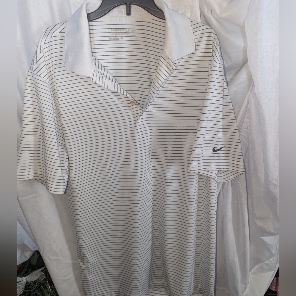 Men's Medium White Nike Golf‎ Polo